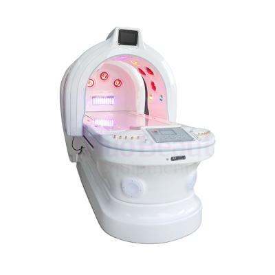 China Skin Tightening Beauty Salon Equipment Weight Loss Massage Relaxation Sauna Far Infrared Led Light Spa Capsule for sale