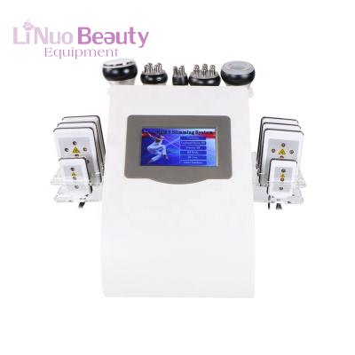 China Best price 40k weight loss beauty vacuum cavitation system cavitation 6 in 1 cavitation and lipo laser slimming machine for sale