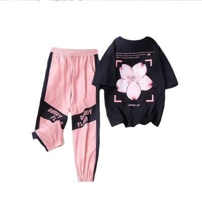 China 2022 New Casual Korean Version Of The Small Red Flower Short-sleeved Suit Girls Suit Summer for sale