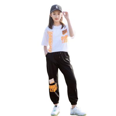 China 2022 Hot Sale Breathable Skin-friendly Girls Short-sleeved Leggings Suit Girls Suit Summer for sale