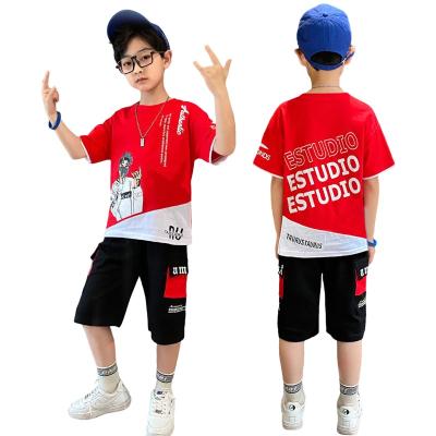 China 2022 New Casual Sports Short-sleeved Middle And Big Children's Suits Boys Suits For Summer for sale