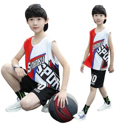 China 2022 Hot Sale Cool Soft Basketball Sports Suits Children's Wear Boys Suits For Summer for sale