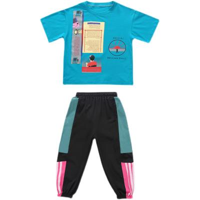 China 2022 New Fashionable Sunshine Boy Short-sleeved Two-piece Suit Boy Suit For Summer for sale