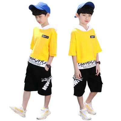 China 2020 New Breathable And Comfortable Boy Hooded Short-sleeved Suit Boy Suit For Summer for sale