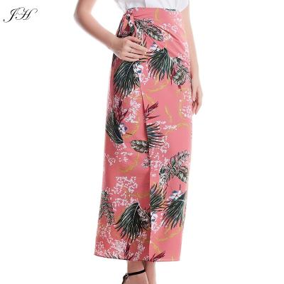 China 2019 Washable Bohemian Women Fashion Changeable Dress Summer Beach Cover Up Floral Print Wrap Dresses for sale