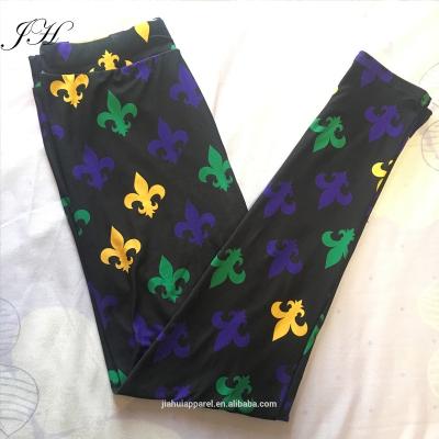 China Girls Breathable New Orleans Mardi Gras Fleur-De-Lis Kids Leggings and Tights for sale