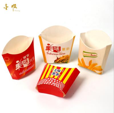 China Disposable French Fries Chips Eco - Friendly Paper Packaging Box For Potato Chips for sale