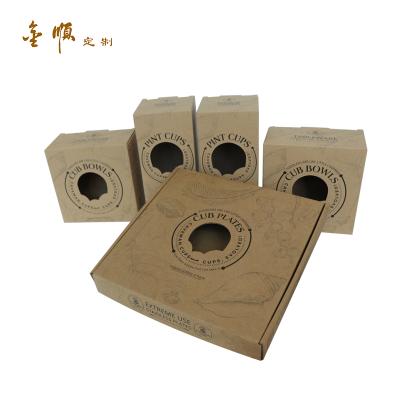 China Original Recycled Natural Brown Paper Box Promotion Packaging Materials Packaging Design Custom Logo for sale