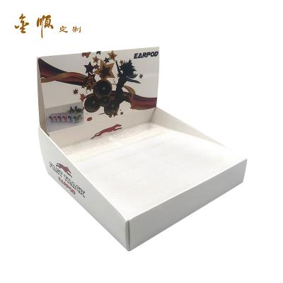 China High Quality Disposable Cardboard Earphone Packaging Paper Box, Earphone Counter Display Boxes for sale