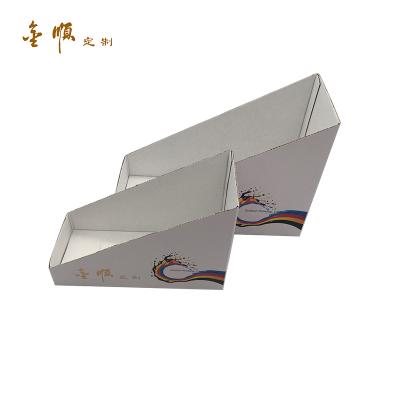 China Recycled Materials Customized Triangle Kraft Paper Craft Gift Display Stereoscopic Display Box for sale