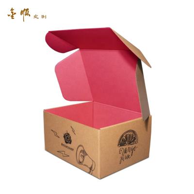 China Corrugated Paper Shipping Paper Boxes Eco Friendly Eco Friendly Custom Color Printing Flat Biodegradable Paper Boxes for sale