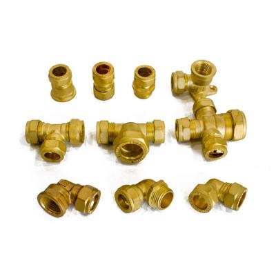 China Industry High Precision Full Range Coupler Pipe Materials Brass Push Pipe Fittings Threaded Copper Pipe Fittings for sale