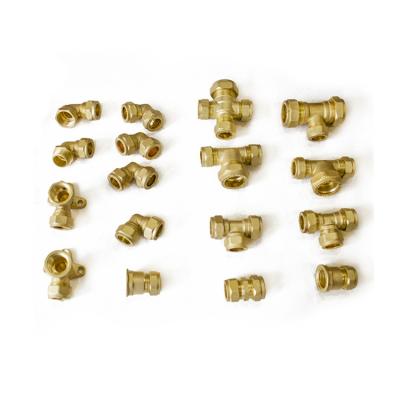 China Industry Hose Brass Fitting Flexible Hose Connector Fitting CNC Turning Brass Parts Fitting Connector For Water for sale