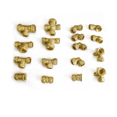 China High Quality FF Industry Factory Outlet Brass Fitting Brass Tee Elbow Brass Plumbing Fittings for sale