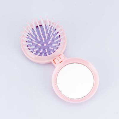 China Wholesale Foldable Portable Lens Girl Cartoon Mini Airbag Comb Mirror Airbag Makeup Mirror Massage Comb Comb for sale