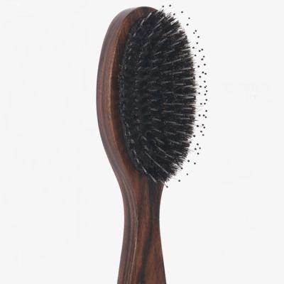 China China Wholesale Anti-static Bristle Board Natural Black Bored Hair Brush For Thin Dry Normal Hair for sale