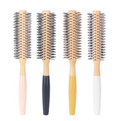 China sweet & Wholesale Comfortable Color Wooden Handle Round Hair Brush Manufacturer For Brush High Quality for sale