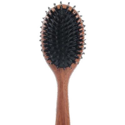 China Wholesale Custom Logo Wooden Vegan Private Label Cushion Boar Hair and Bristle Nylon Hard Hair Brush for sale