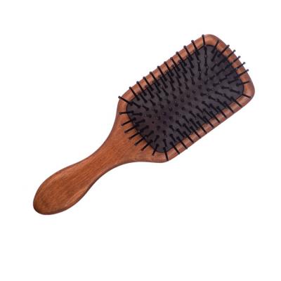 China High Quality Custom Wholesale Ball-tilted Bristle Round Tilted Wooden Bristle Anti Static Hair Brush Girls Comb Hair Brush for sale