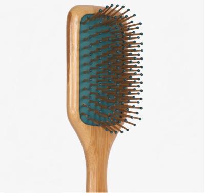 China Ball-tilted stiffens eco-friendly anti-static Ball-tipped stiffens massage scalp bamboo paddle hairbrush for sale