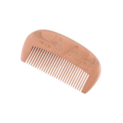 China Pocket Comfortable Wholesale Natural Wide Tooth Massage Peach Private Label Hair Wooden Comb for sale