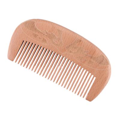 China Fashionable Wholesale Private Label Hair Comb Pocket Combs Logo Natural Wood Beard Comb Custom Made For Travel for sale