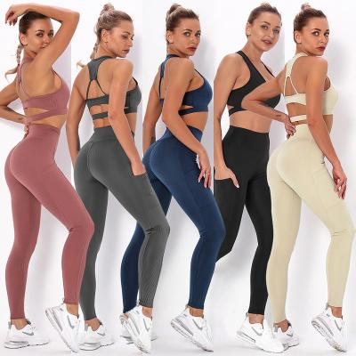 China Wholesale Breathable Sports Active High Print Bra Pants Yoga Wear OEM Women's Fitness Women's Yoga Set for sale