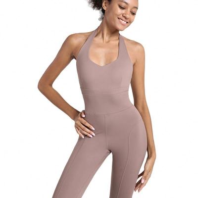 China New Style Women's Breathable Skin Feeling Super Soft Lightweight Yoga Running Jumpsuit Active Sport Clothes DOCKRY FITNESS for sale