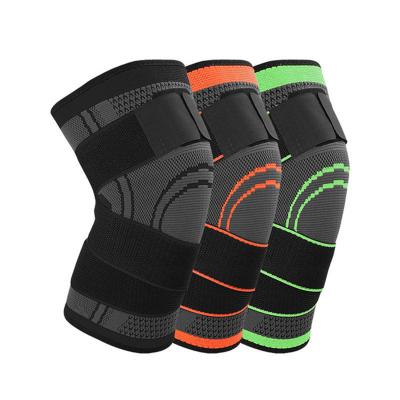 China Anti-Slip Wave Band Knee Protector CE Medical Replace Adjustable Athletics Sleeve Compression Knee Brace Knitting Kneepads for sale