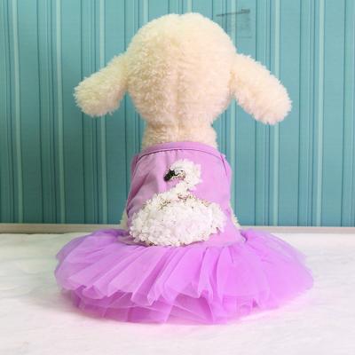 China Factory Direct Viable Dog Clothes Teddy Swan Spring And Summer New Skirted Fairy Sweetie Pets Clothing Wholesale for sale