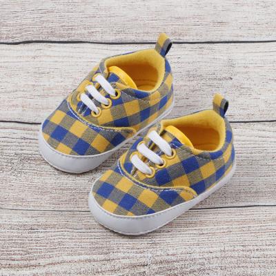 China Breathable Baby Toddler 0--1T Spring And Autumn Boy Soft Plaid Shoes Baby Girl Shoes Popular Wholesale for sale