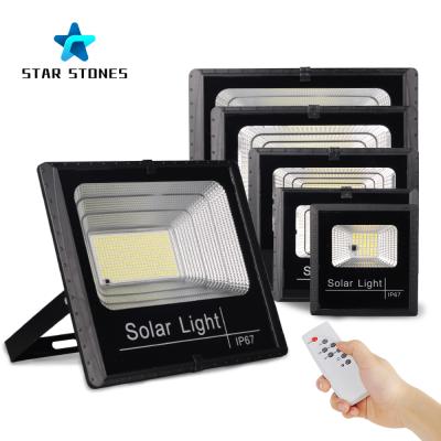 China Wide illumination area OED OEM strength led solar flood lights are simple to install and the aluminum housing is always bright.with power display for sale