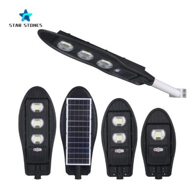 China Wide Illumination Area ABS SMD Waterproof Outdoor Ip65 100w 150w Integrated All In One Led Solar Street Light for sale