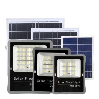 China Wide area illumination outdoor slim aluminum ip65 low bay 50W 150w 200w 300w 400w led solar floodlight for sale