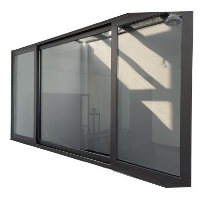 China Magnetic Double Glazed Exterior Blind Black Roller Window Thermal Break Screen Aluminum Sliding Windows With Mosquito Mesh Modern Home for sale