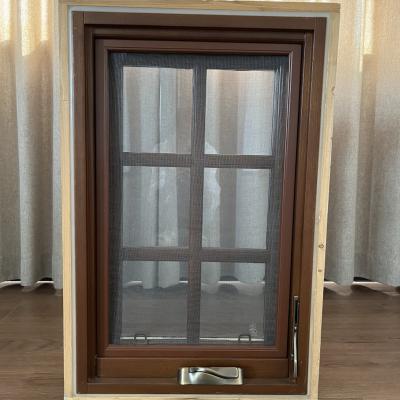 China USA Market Swing Casement Wooden Window Designs Thermal Break Window Double Glazed Aluminum Casement Windows For Home for sale