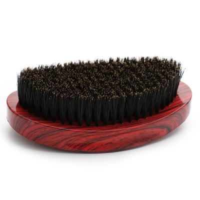 China Beech wooden+boar bristles factory new product beech wood beard brush for men for sale