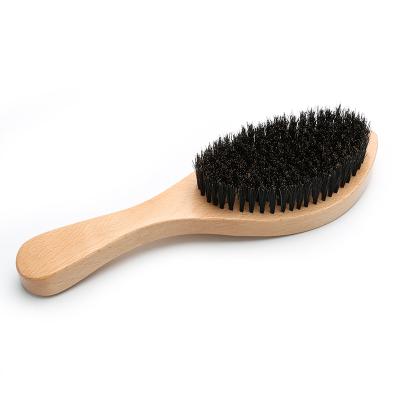 China Beech wooden+boar bristles new design hot sale beech wooden beard brush for sale