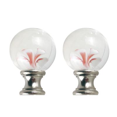 China Fashion popular high quality inner flower glass ball for lamp finial for sale