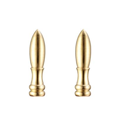 China Contemporary Durable Lamp Finial Decoration Accessories With Bullet Shell Designed Brass /Nickel Lamp Finials for sale