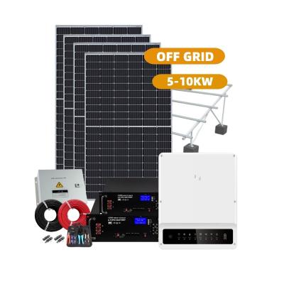 China Home Ground Rack Full Photovoltaic Solar Power System Commercial Home Kit for sale