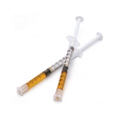 China Hot Sale Small Sizes Food Grade Injection Injector GLASS Empty Disposable Connector Container Plastic Oil Syringe for sale