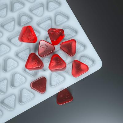 China Viable Custom Gummy Silicone Resin Molds Chocolate Fondant Candy Molds Silicone For Baking for sale