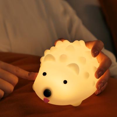 China ABS Drop Cute Usb Crystal Night Lamp Led Hedgehog Night Light Cat Lamp Silicone Night Lamp 2021 Shipping for sale