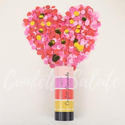 China Beautiful Top Barrel Colorful Rose Party Confetti Popper Gun Barrel Fashion Paper Poppers for sale