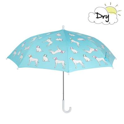 China Hanging Dog Print Color Changing Kids Umbrella For Rainy Day For Boys And Girls for sale