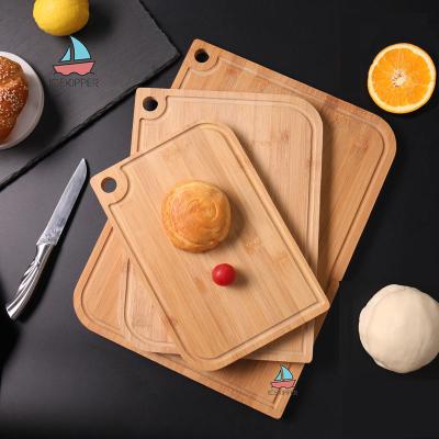 China Sustainable Bamboo Sink Live Edge Chopping Cutting Custom Butcher Block Cutting Board with Juice Groove for sale