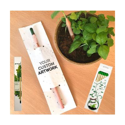 China Office & School Pencil recycled earth day gift plant pencil seeds wood bee grow rose flower pencils for kids teacher women promotion for sale