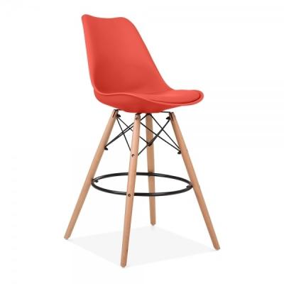 China Modern Bar Stools Kitchen Counter Height Plastic Modern Red for sale