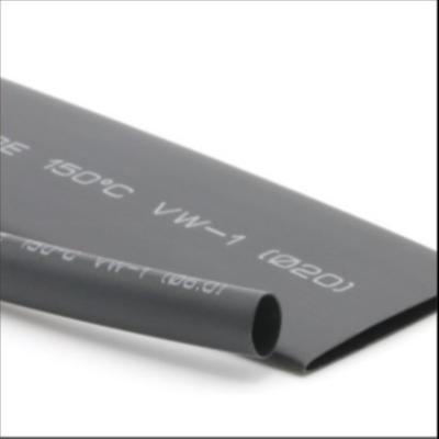 Chine tube Fluoroelastomer, tuyauterie mince noire d'isolation de rétrécissement de la chaleur de 2.4mm de rétrécissement de la chaleur de polyoléfine de mur à vendre